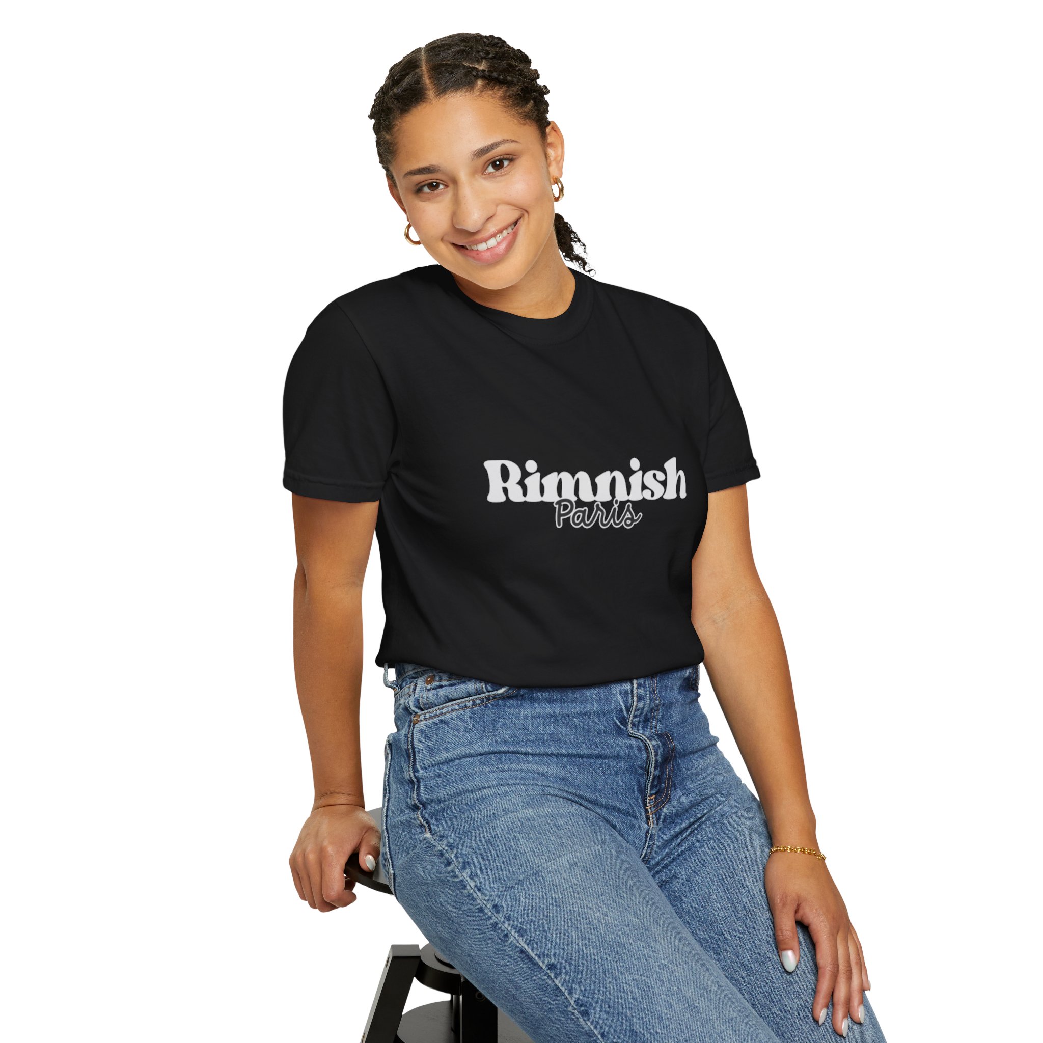 rimnish paris script t shirt